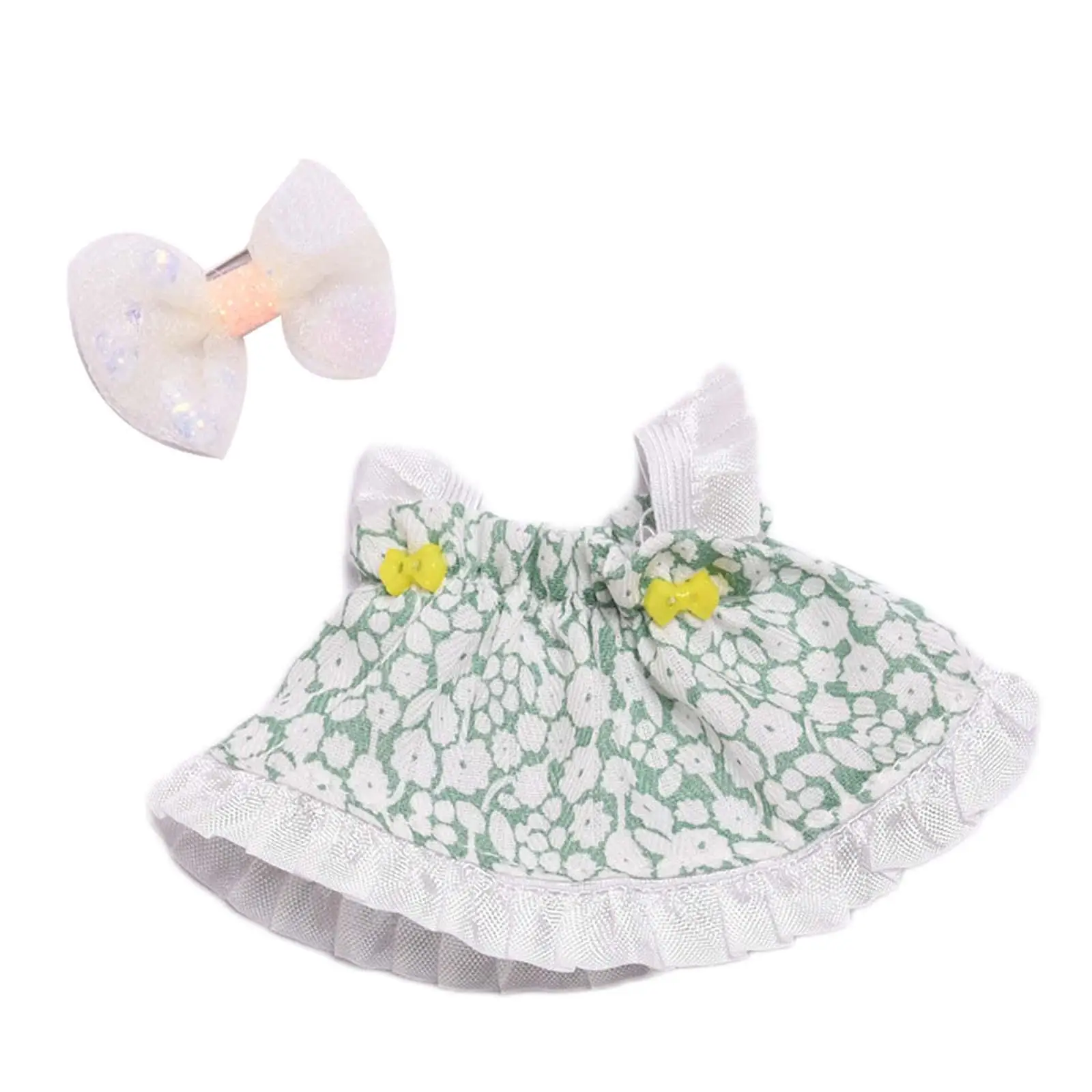 2x Plush Doll Sleeveless Dress Doll Clothes Decoration Model Accessories for Kids Coordination Imagination Costumes Dress up