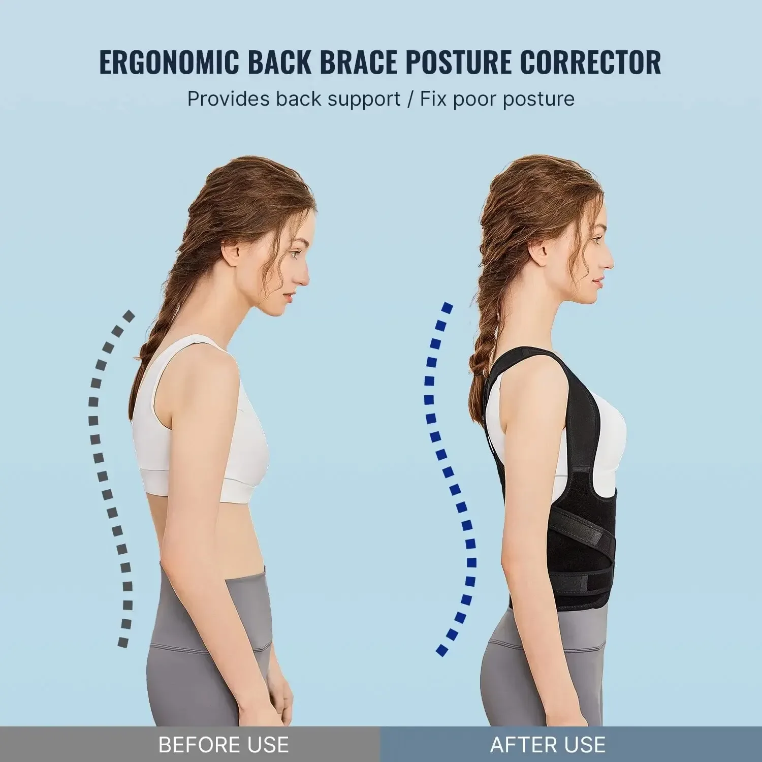Corrector de postura infantil lumbar con soporte para escoliosis - imagen 5