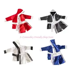 85AE Disfraz boxeo infantil Atuendos para sesión fotos Accesorios fotografía para bebés Conjunto boxeo