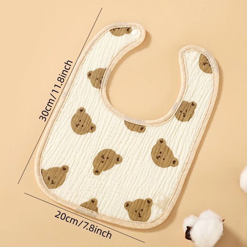 Babero impermeable de algodón para bebé con estampado exclusivo - imagen 5