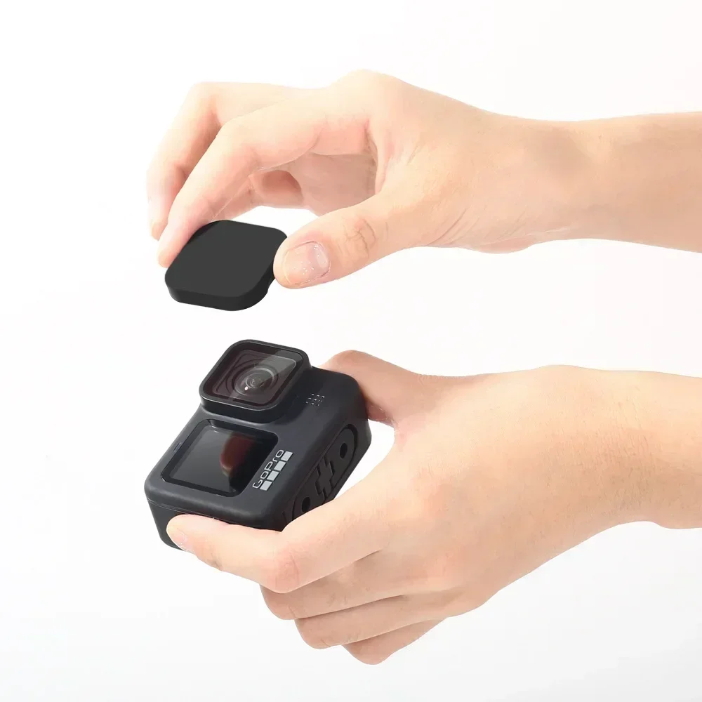 Tapas de lente para Go Pro Hero 12/11/10/9, cubierta de silicona suave, impermeable, antipolvo, accesorios de acción deportiva, 1 pieza - imagen 5