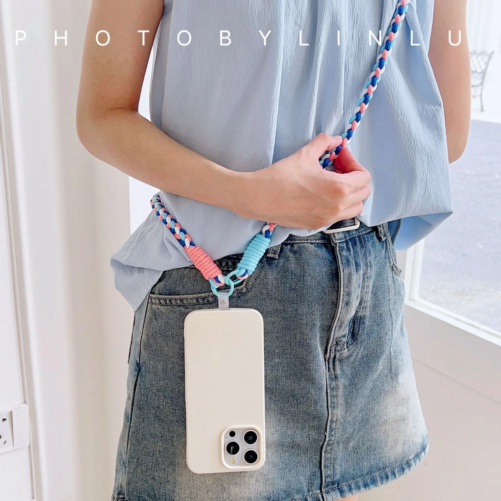 Nuevo Cordón tejido a mano para teléfono móvil, correa para muñeca, correas cruzadas para hombro, cuerda antipérdida - imagen 2