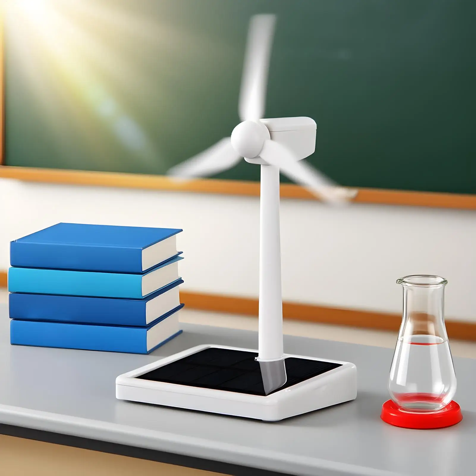 Modelo de molino de viento Solar 3D, Kits de ciencia para niños, juguete, enseñanza de ciencia, decoración artesanal, adorno para jardín, hogar y escritorio - imagen 4