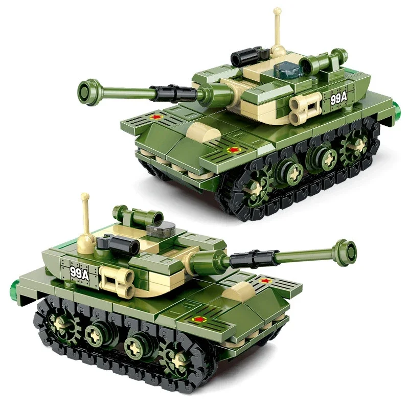 Kits de bloques de construcción de tanque de batalla principal 99A, tanque de tigre, modelo clásico militar, bloques de construcción, juguetes para niños, regalos de navidad - imagen 5