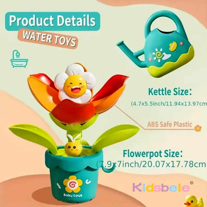 Juguete de baño para bebé – Flor pulverizadora con ventosa - imagen 4