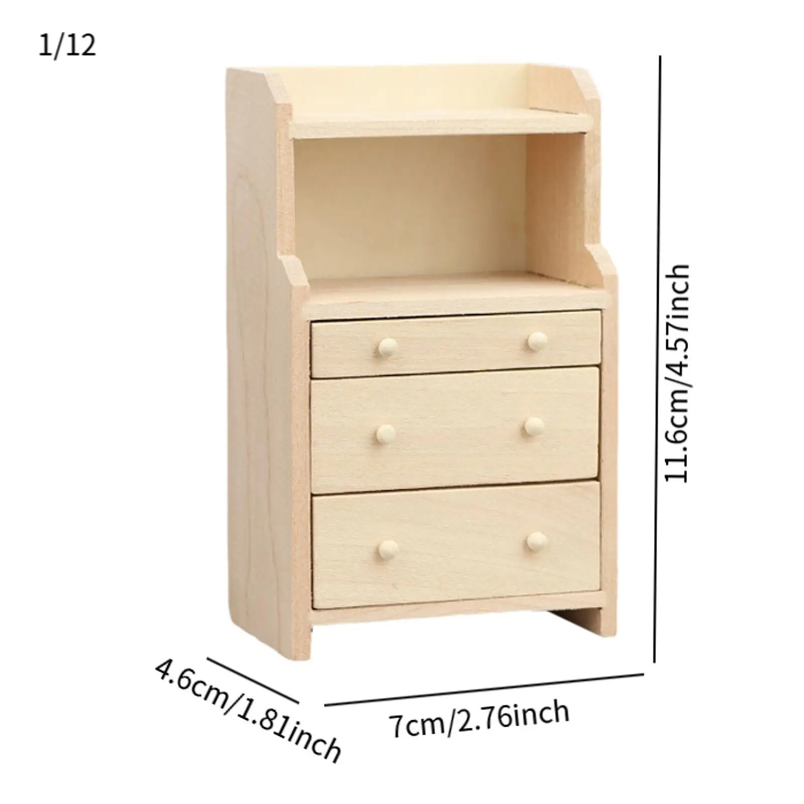 1:12 Scale Dollhouse Storage Unit Accessories for Home And Bedroom