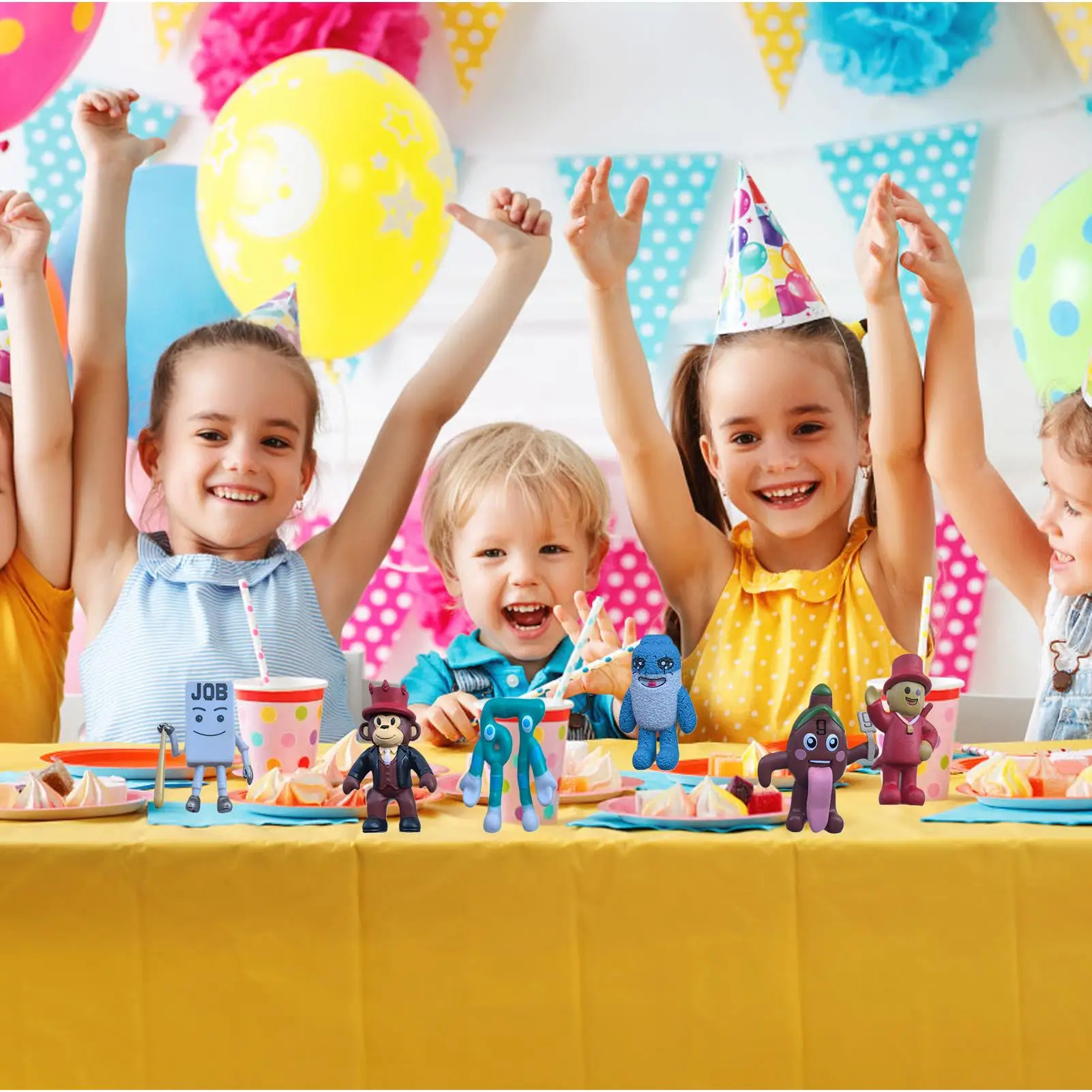 Nueva escultura de personaje del juego de 6 piezas, figuras coleccionables de 3,5 pulgadas para amantes del juego, estantería para el hogar, dormitorio, sala de estar - imagen 5