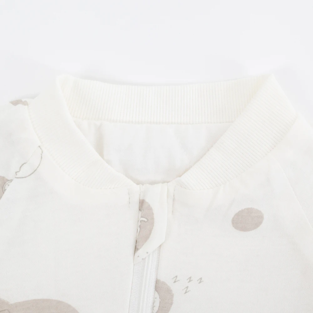 Saco de dormir para niños de 0 a 4 años, sacos de dormir finos de algodón suave para otoño, mono con estampado de elefante gris, pijamas para niños - imagen 3