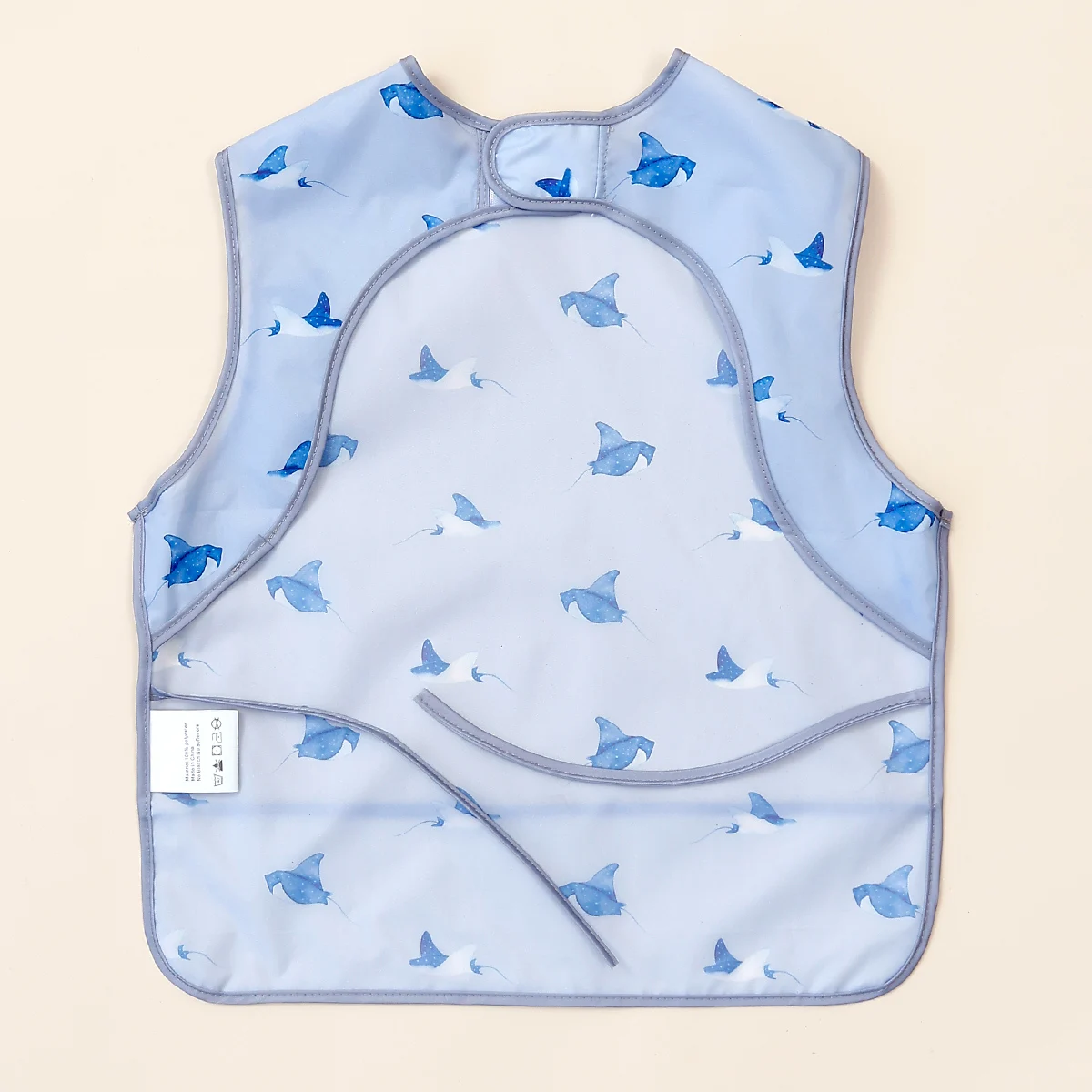 Babero impermeable de poliéster delantal infantil sin mangas - imagen 3