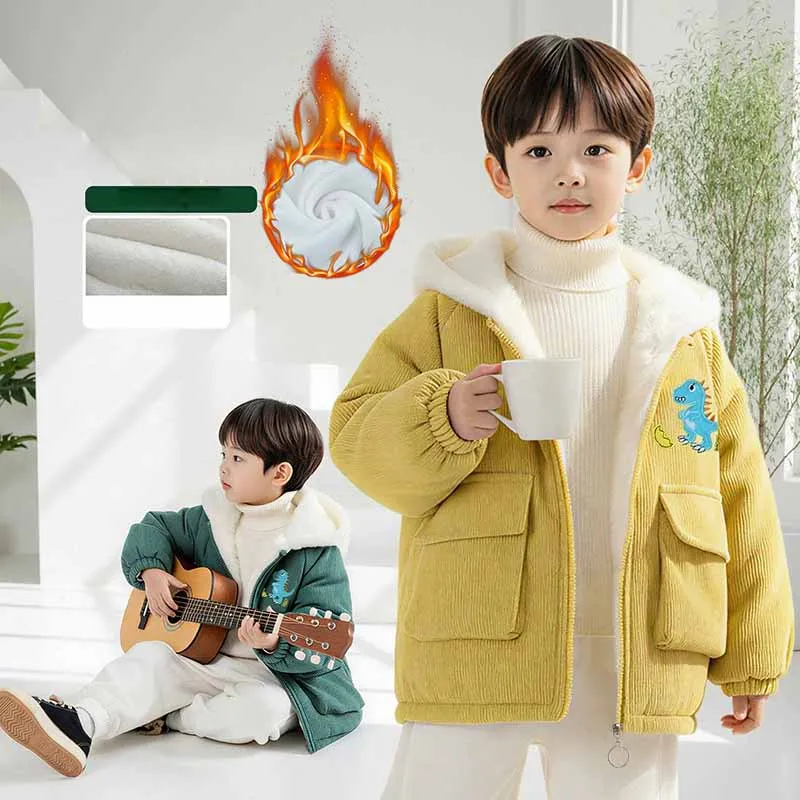 Abrigo acolchado con capucha infantil – Cálido y ligero