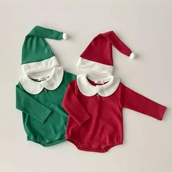 Mameluco unisex para bebé con bonete de manga larga
