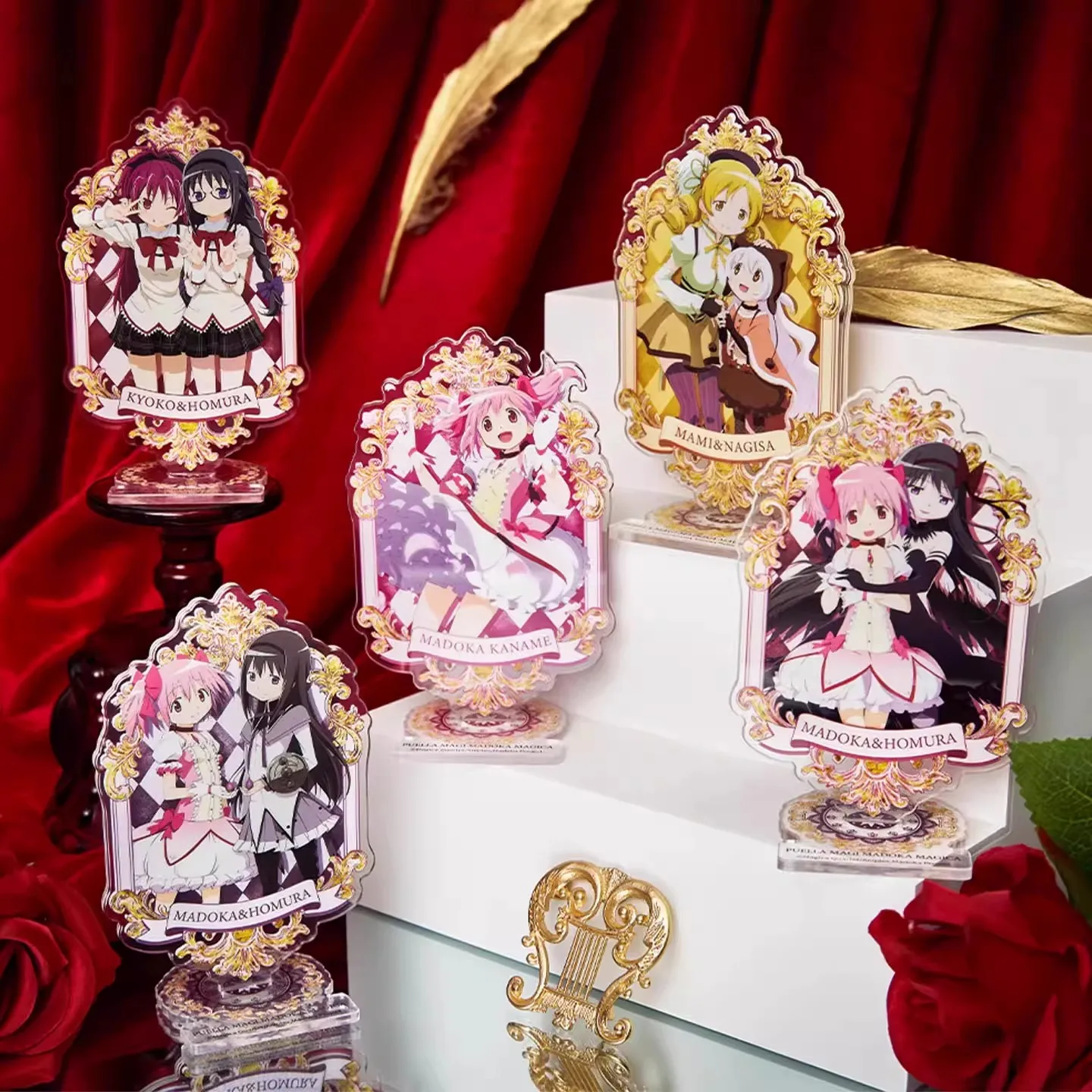 Waigua Puella Magi Madoka Magica figura acrílica doble personaje anime - imagen 2