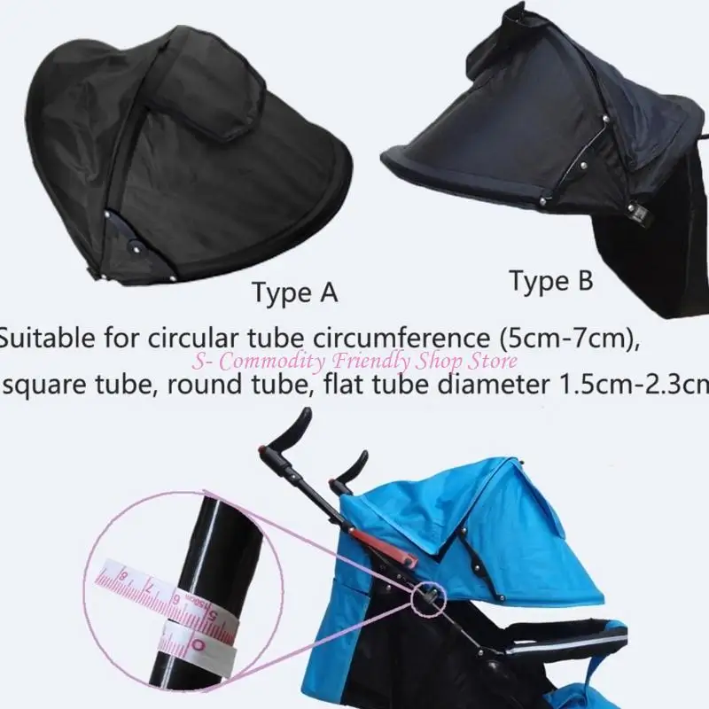 Parasol para cochecito de bebé con protección UV – Plegable - imagen 4