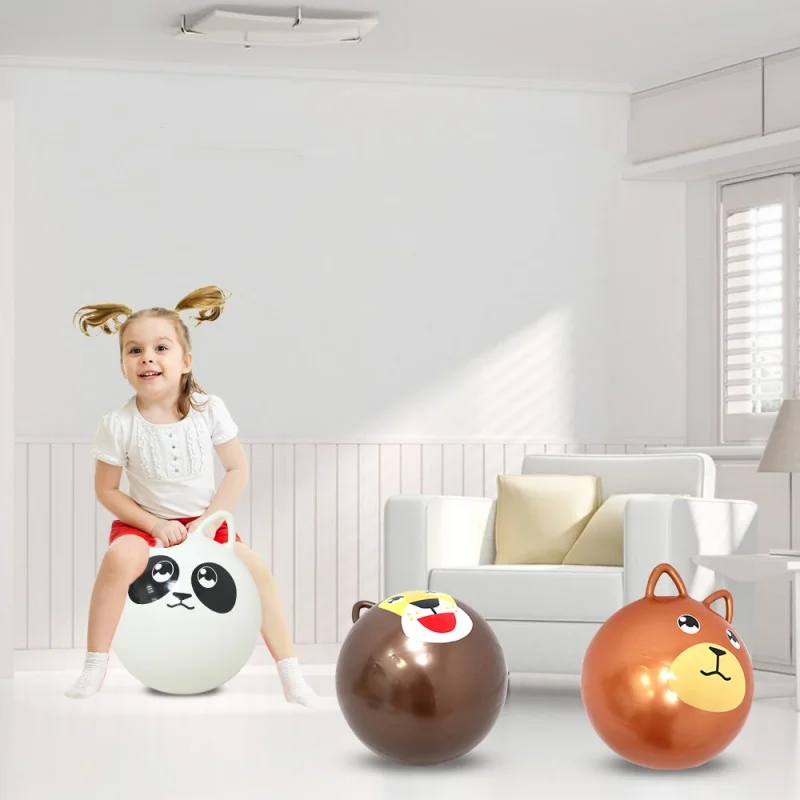 Pelota que rebota de 18 pulgadas con mango, tolva para saltar al aire libre, deportes al aire libre, ejercicio, suministros para juegos escolares, pelota con tolva para saltar - imagen 3