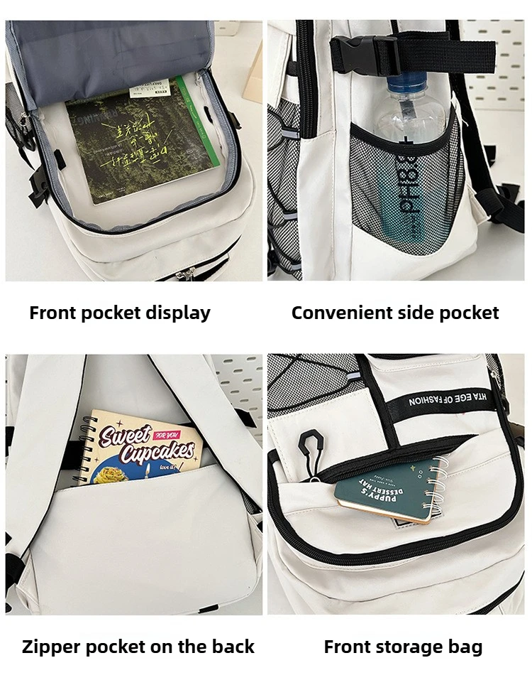 Mochila japonesa sobre escritorio con material escolar