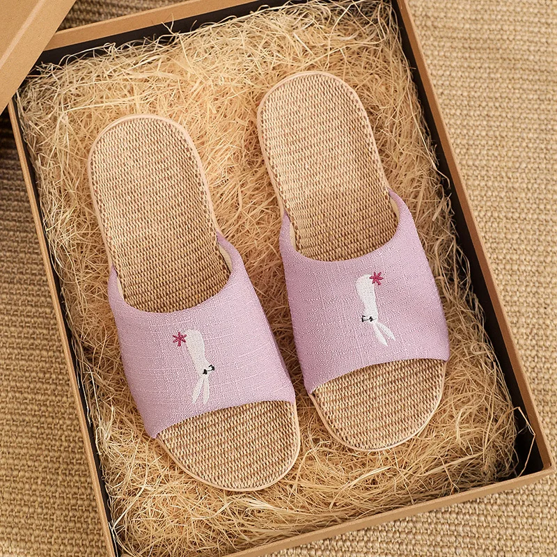 Zapatillas de lino y algodón antideslizantes para interior infantil - imagen 2