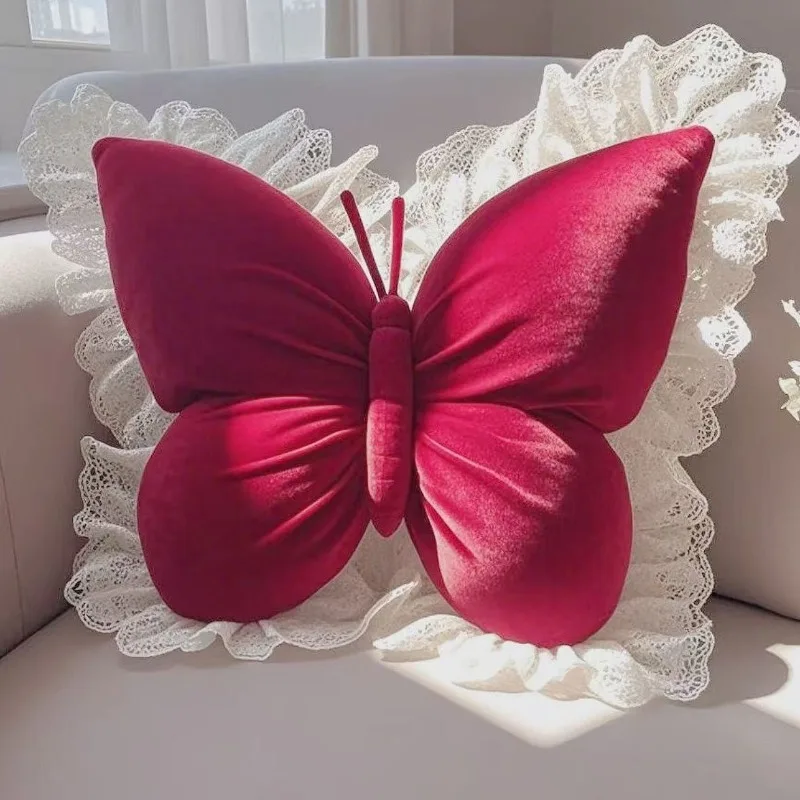 Nueva almohada de princesa para niños para dormitorio, diseño de lazo de mariposa, suave y agradable para la piel, se adapta al cuello de los niños, cómoda para dormir. - imagen 4