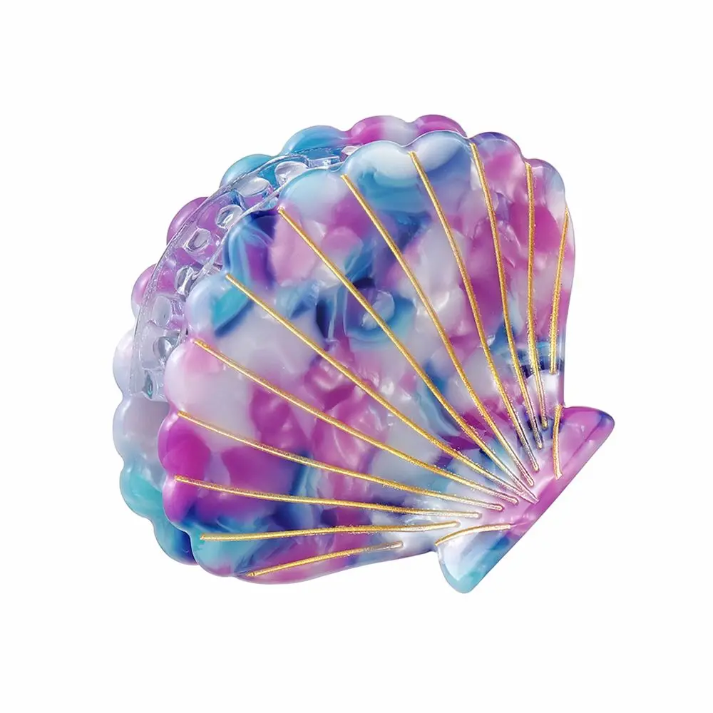 Pasador de pelo de cangrejo para niña, horquillas de cola de caballo, accesorios para el cabello para mujer, pinzas para el cabello acrílicas, pinzas para el cabello de concha