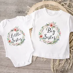 Conjunto estampado floral para bebé – Body manga corta y camiseta