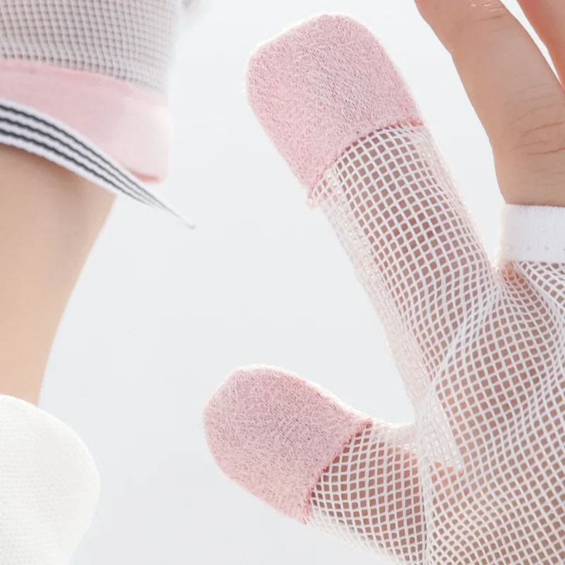 1 par de guantes de protección para manos para bebés y niños, antimordeduras, evitan los dedos rosas y azules, ayudan a dejar de chupar las uñas, traje inofensivo - imagen 5