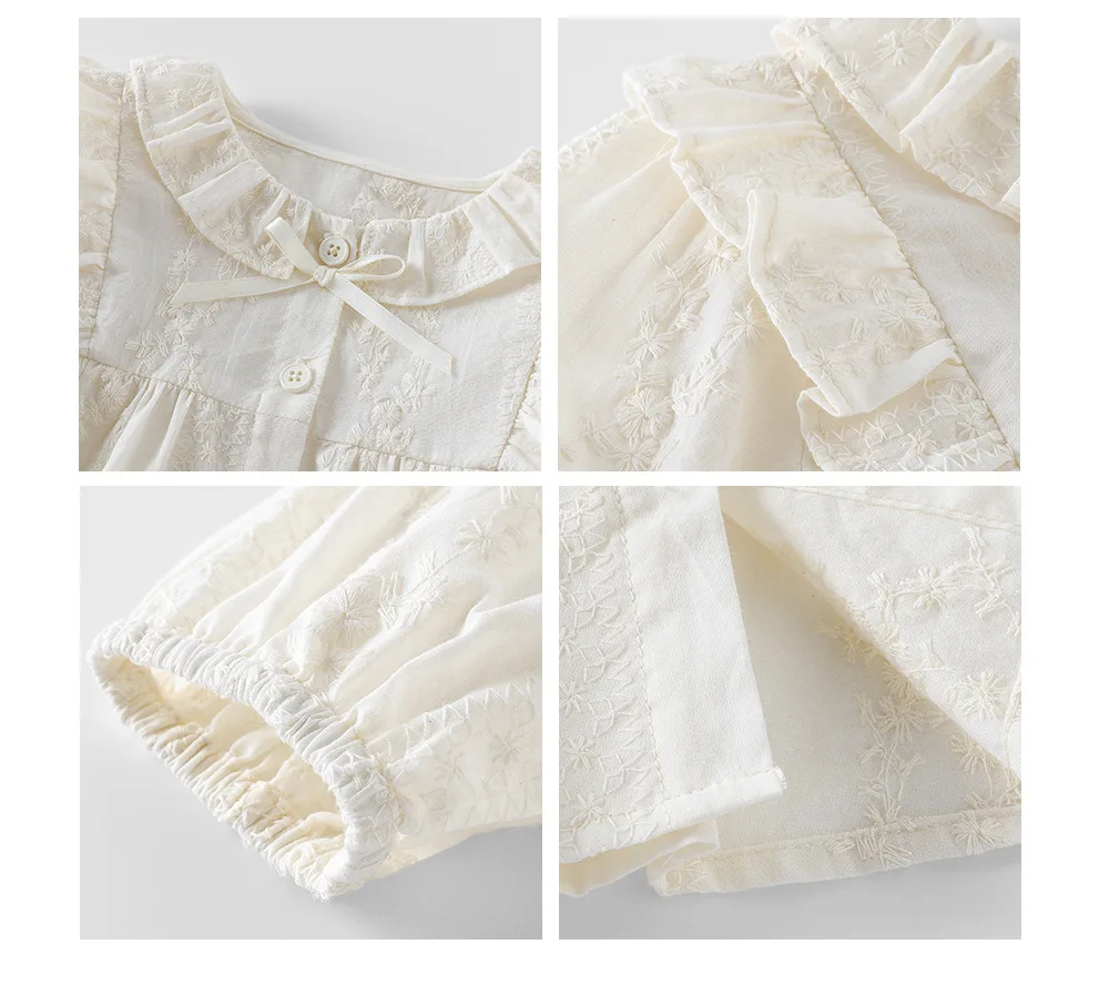 Blusa floral suelta para niño, cuello redondo, tejido de algodón