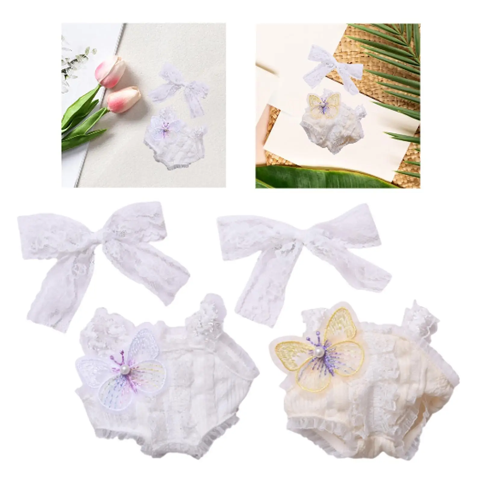 2 Pieces 15cm Doll Clothes with Bow Headdress Accessories Comfortable Cute Doll Rompers Outifits for Little Girls Age 5-7 8-10 2 Pieces 15cm Doll Clothes with Bow Headdress Accessories Comfortable Cute Doll Rompers Outifits for Little Girls Age 5-7 8-10