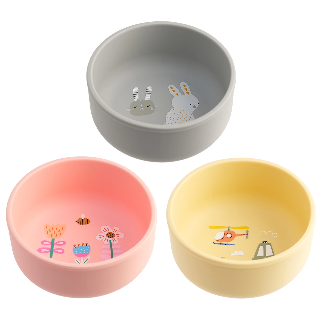 Cuenco de silicona para destete del bebé – Sin BPA apto lavavajillas - imagen 5
