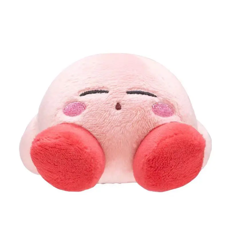 Figura de acción genuina, colgante de felpa Kirby de la segunda estrella de bala, modelo colgante de bolso rosa Gacha - imagen 4