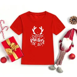 Camiseta de Navidad manga corta infantil – Festiva para niño y niña