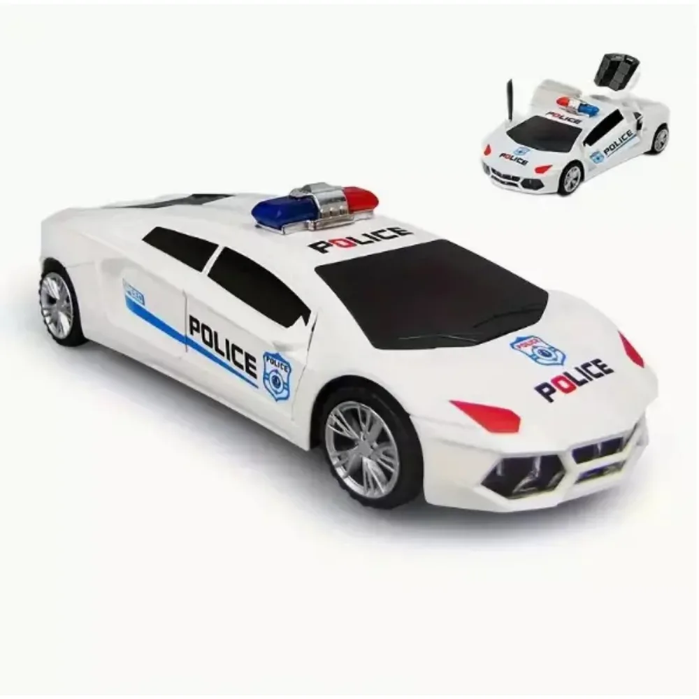Kids Police Car Toy with Sound & LED Light Openable Door Universal Wheel Patrol Cop Play Vehicle Toy for Toddlers Boys Girls - imagen 3