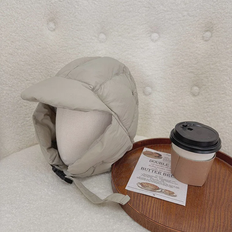 Gorro de Lei Feng para niños de invierno, casco de aviador cálido de Color sólido para niñas, gorro acolchado de lana para niños coreanos