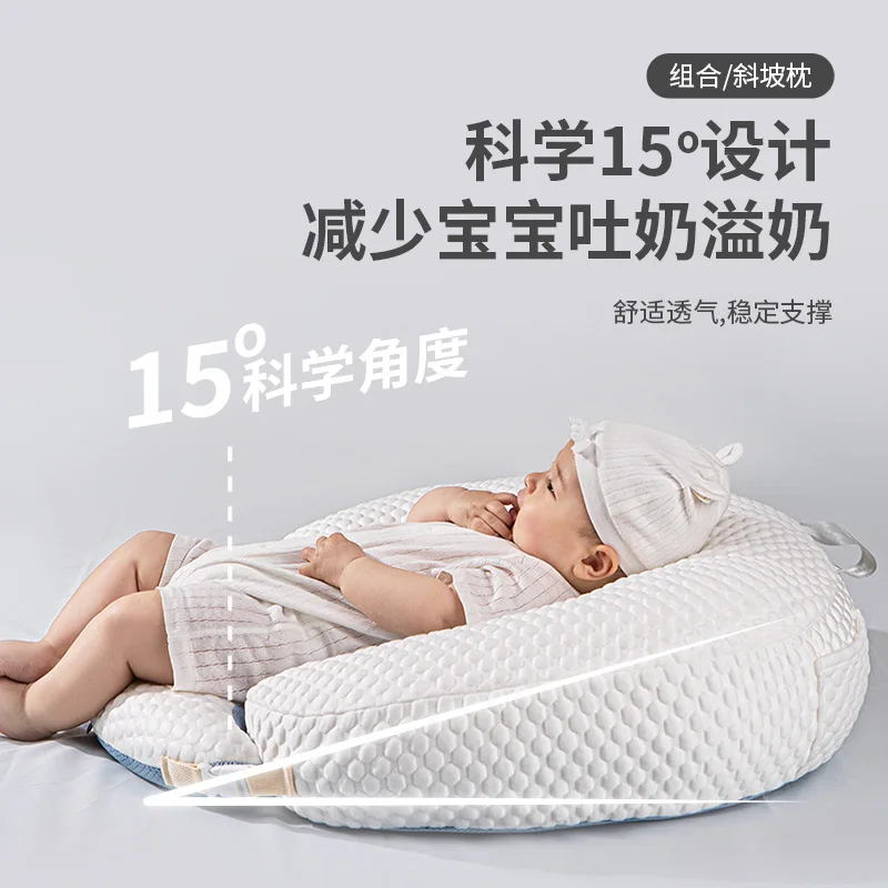 Almohada de lactancia, artefacto posparto, cojín de protección de cintura para bebé, almohada auxiliar de alimentación tumbada, estilo abrazo - imagen 4