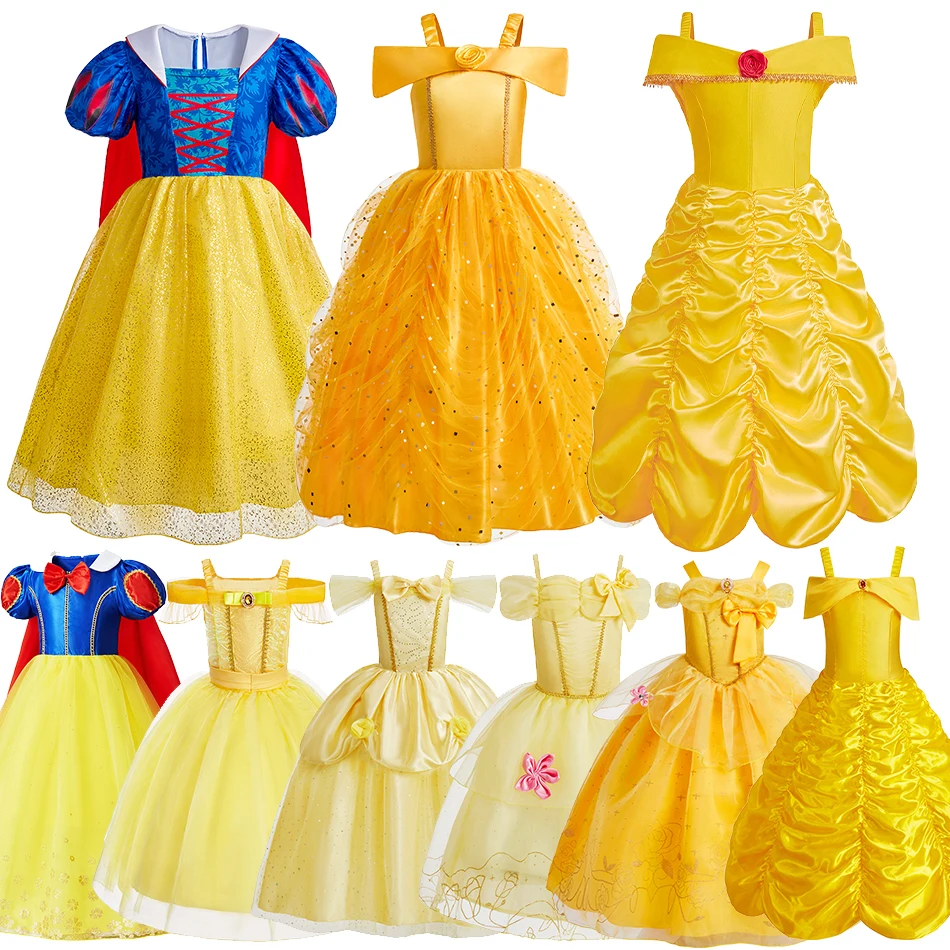 Vestido de princesa Blancanieves con algodón para niña - imagen 3