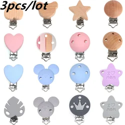 Clips decorativos en silicona con madera para cadena de sombrero y bolso