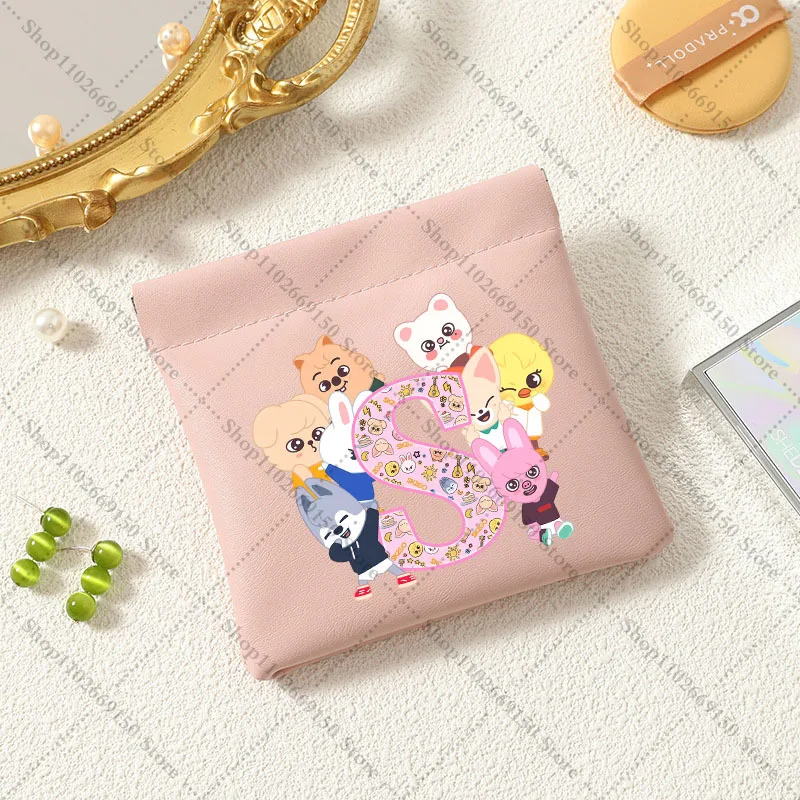 Bolsa de maquillaje con estampado de Anime para mujer, monedero bonito de dibujos animados SKZ ooed, accesorios, bolsa de almacenamiento de PU, tarjetero de moda, regalos de navidad - imagen 2