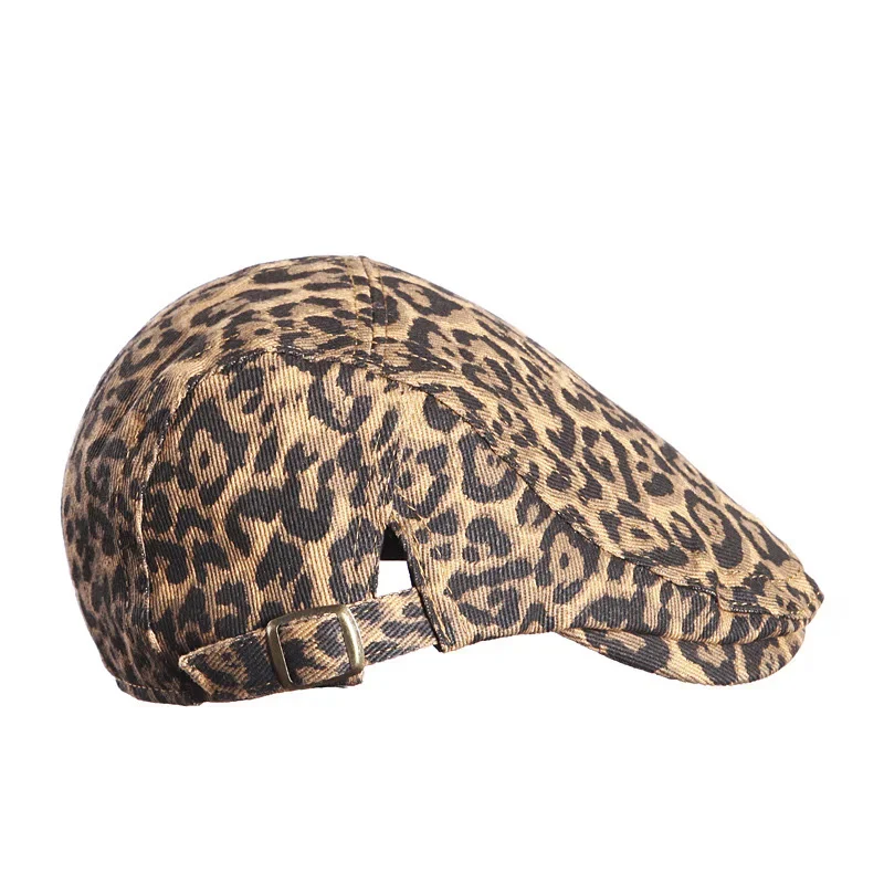Gorros de otoño para niños y niñas, boina Retro de leopardo para bebé, gorro coreano de moda para primavera, accesorios para niños, accesorios para fotos de viaje - imagen 3