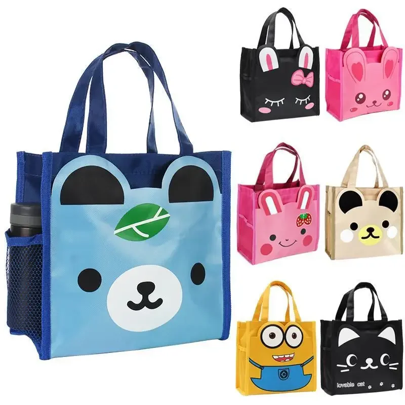 Bolsa de almuerzo térmica portátil para niños, bolsa de almuerzo con aislamiento de dibujos animados, bolsa Bento enfriadora, bolso contenedor de cena para niños - imagen 2