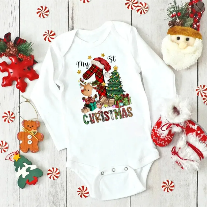 Mamelucos navideños para bebé, mono navideño de manga larga para niño pequeño, trajes de fiesta de Navidad, peleles infantiles, ropa de primera Navidad para recién nacido - imagen 5