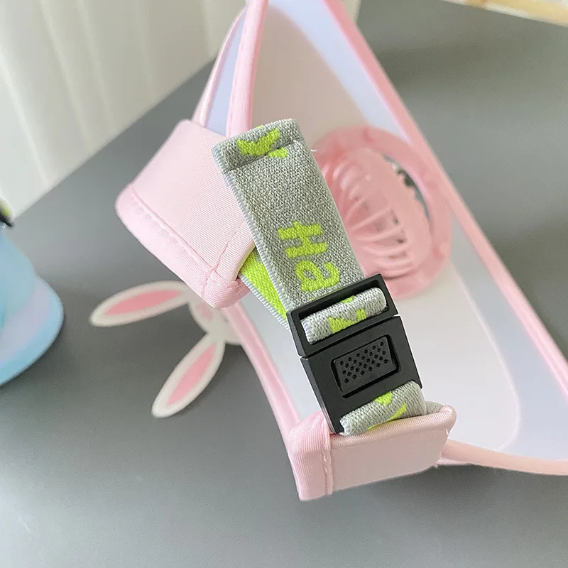 Sombrero de protección solar para niños de verano con ventilador a prueba de rayos ultravioleta, sombrero de sol ajustable con animales bonitos de dibujos animados para niños y niñas de 2 a 14 años - imagen 5