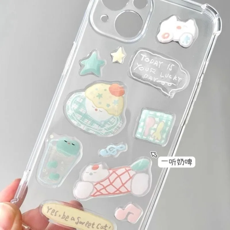 Jelly DIY pegatinas de gelatina con gato negro para móvil y equipaje - imagen 2