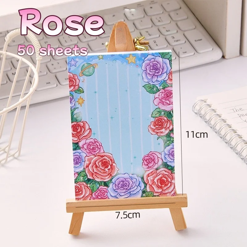 50/200 hojas de notas adhesivas autoadhesivas, Bloc de notas para estudiantes, suministros escolares de oficina impresos, pegatinas de papelería - imagen 4