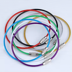TMZ Llaveros de acero inoxidable multicolor para niños resistentes