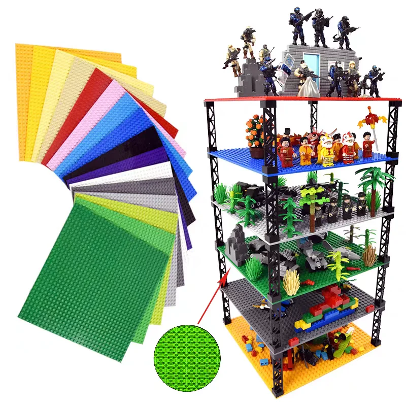 Placas Base de doble cara, placas de bloques, 32x32, 16x32 puntos, placas Base clásicas, escena simulada DIY, juguete Base de bloques de construcción - imagen 2