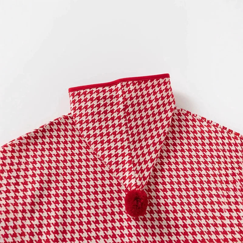 Ropa de otoño para bebés, ropa para niñas recién nacidas, moda coreana, chal rojo con capucha, chaqueta infantil, abrigos para niños pequeños, capa de Navidad B269 - imagen 3