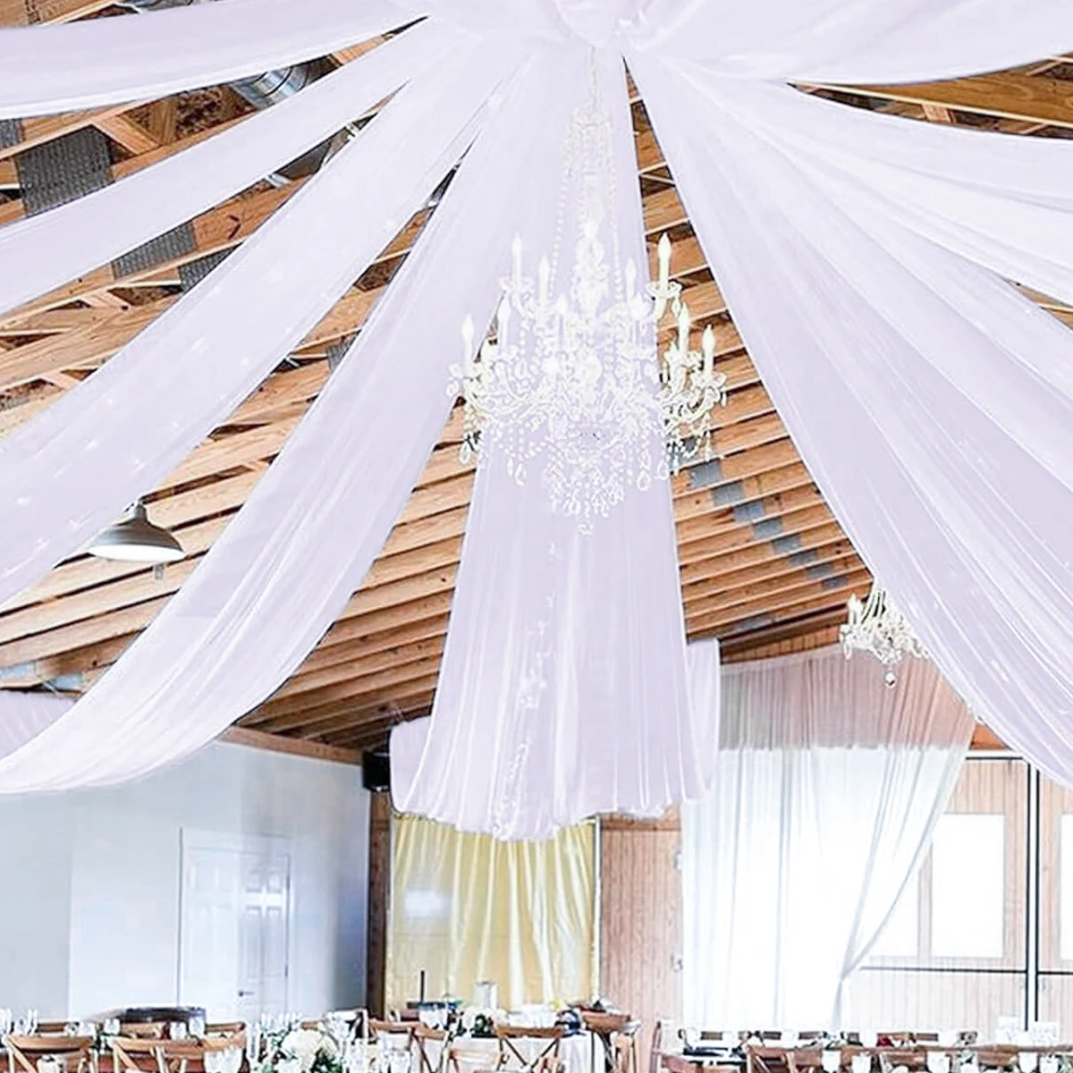 Cortinas de tela de gasa coloridas de 1,6x10M, cortinas de tela transparente para decoración de arco de boda, suministros de decoración para fiesta, escenario, despedida de soltera