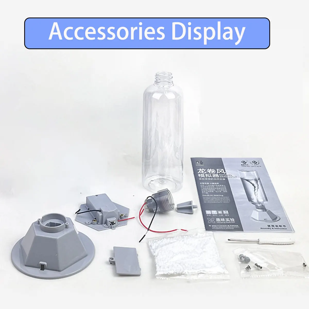 Kit tornado casero para niños – Experimento educativo de agua y viento - imagen 3