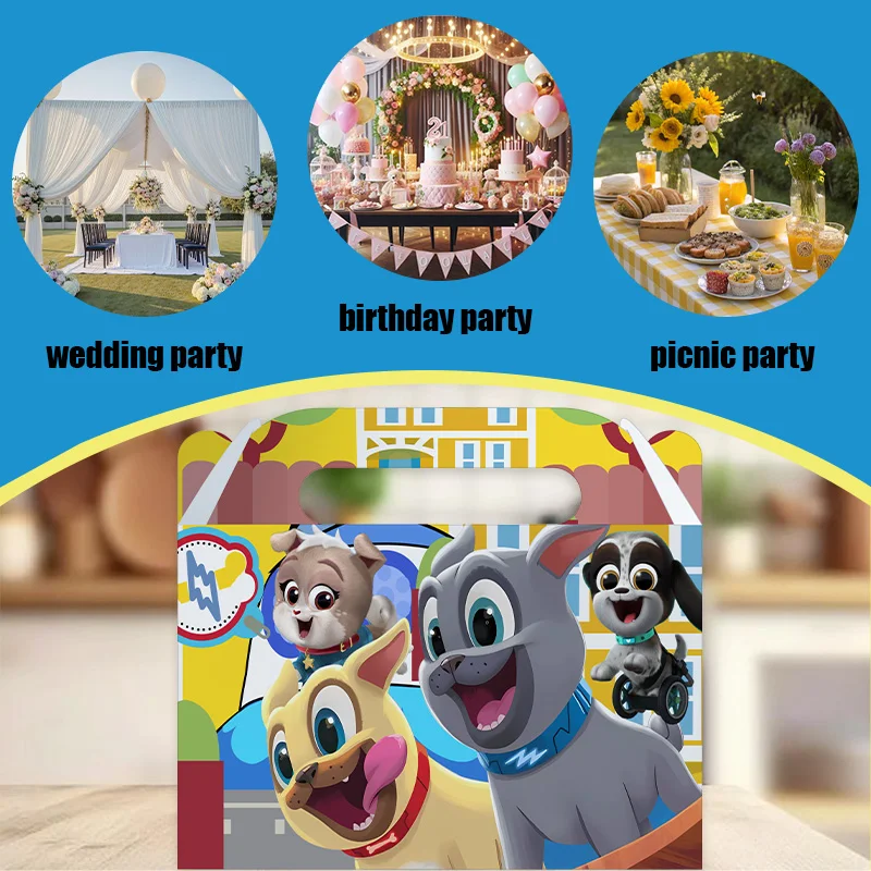 Cajas de golosinas temáticas para cachorros, bolsas de regalo para dulces, personajes de dibujos animados Rolly Hissy para Baby Shower, suministro de decoraciones para fiestas - imagen 3