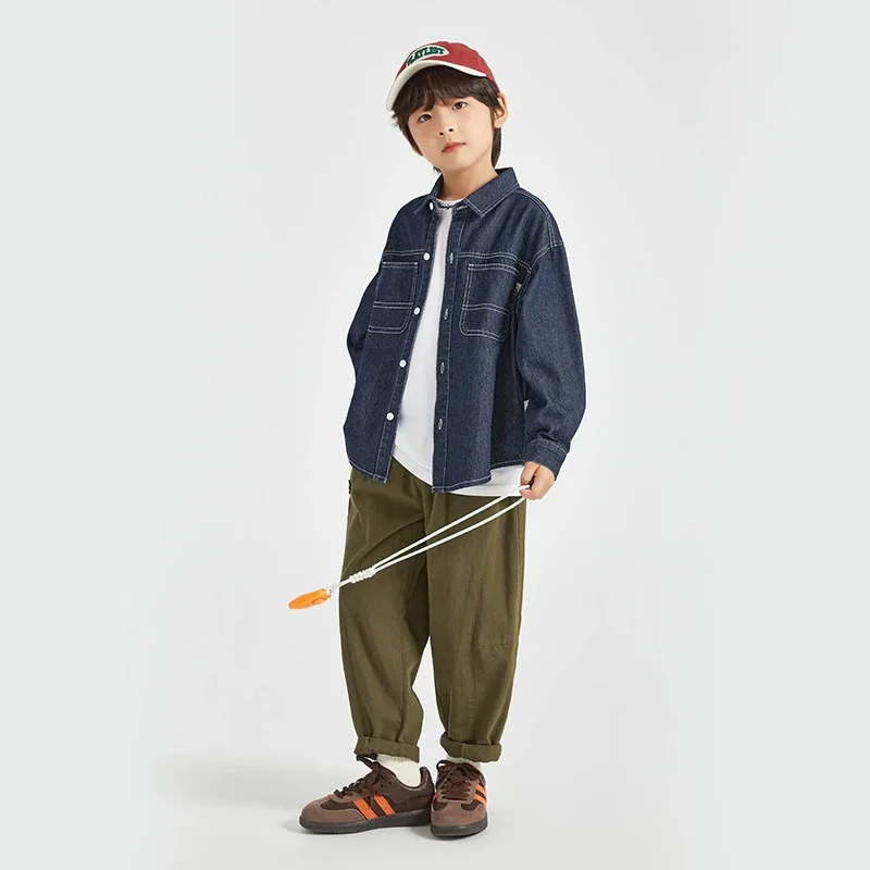 Chaqueta vaquera infantil de mezclilla para primavera - imagen 4