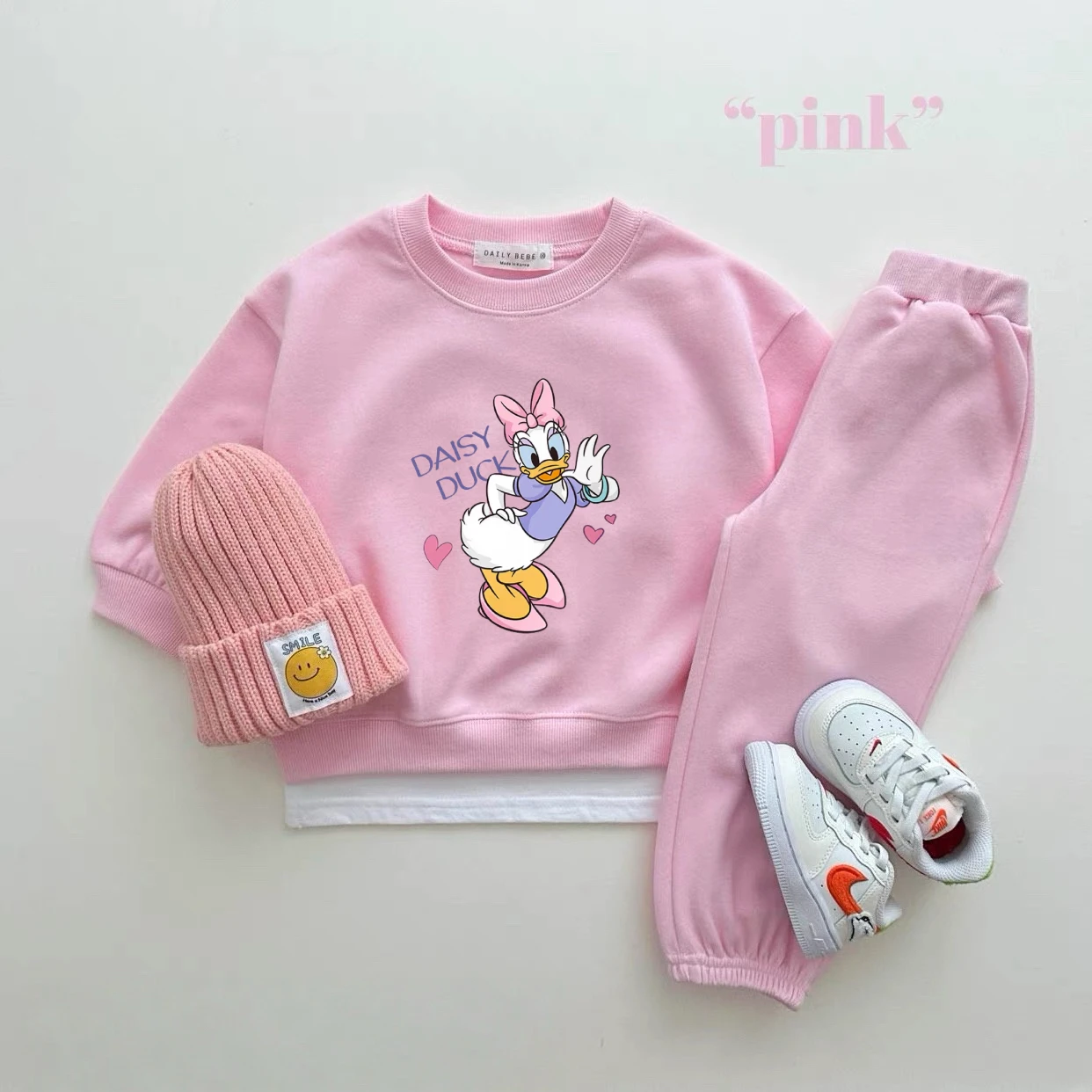 Disfraz de Disney para niñas, sudaderas de manga larga + Pantalones, ropa de otoño, sudaderas con capucha de cuello redondo a la moda, pantalones de Color sólido, 2 uds. - imagen 4