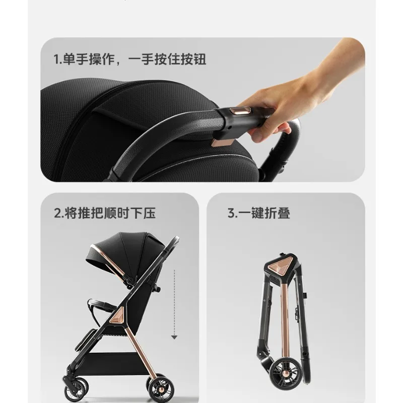 Cochecito bebé ligero reclinable reversible plegable para paseos - imagen 5